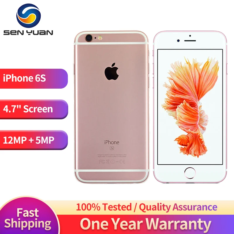 Original 6S Unlocked Apple iPhone 6S Smartphone 4.7" IOS 16/64/128GB ROM 2GB RAM 12.0MP Dual Core A9 4G LTE USED Mobile Phone 1