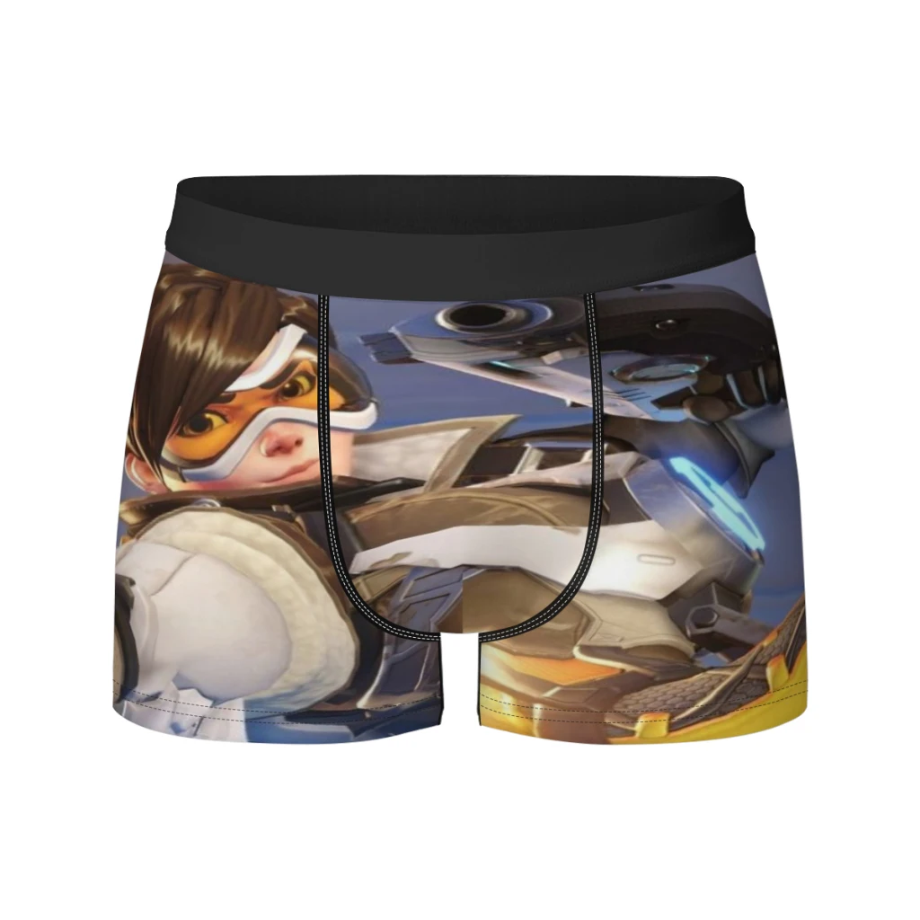 thumbnail image 1 of Calzoncillos tipo bóxer para hombre, ropa interior masculina, transpirable, con diseño de Vedeo-Game-OverWatch, 1 of 4