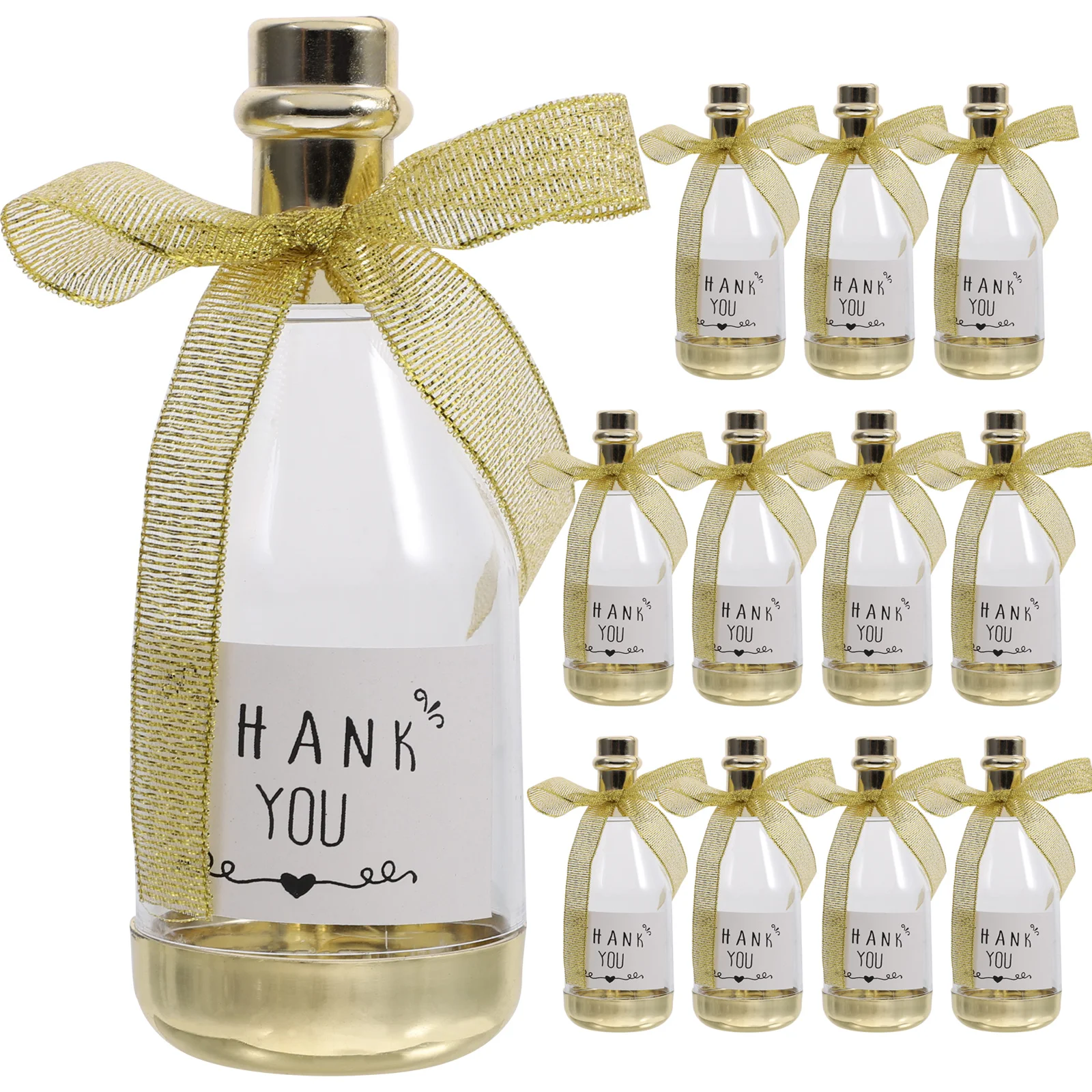 

Small Champagne Bottles With Bows Plastic Party Favor Candy Box Container For Wedding Bridal Baby Shower Birthday Party