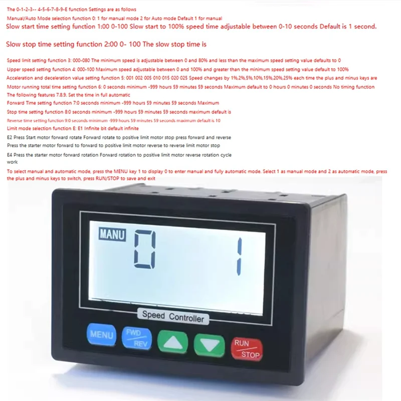 다양한 모터를 위한 LCD 디스플레이 및 원격 조절 가능한 속도 제어 기능을 갖춘 C9-DC10V-55V PWM DC 모터 속도 컨트롤러