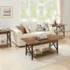 Coffee Table with Storage, 39inch Modern Coffee Tables for Living Room X-Frame Design Farmhouse Coffee Table Space Saving Living 4
