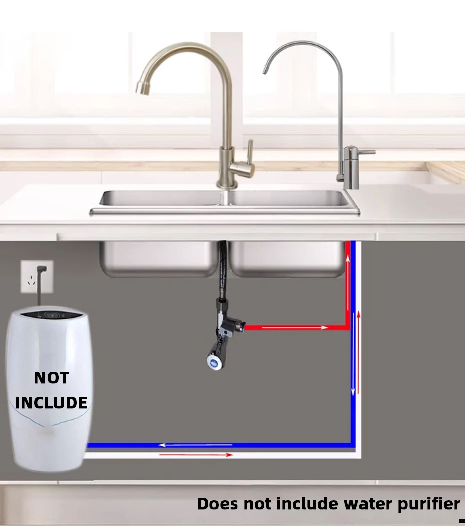 Description Picture 2 of itemRV Electric Water Filter Tap Faucet for Amway Water Purifier Drinking Water Filter Kitchen Purifier Tap 360° Rotation