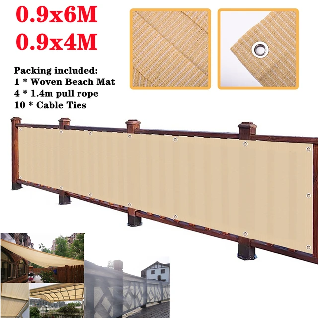 Kezdőlap Erkély Adatvédelmi Képernyő Kerítés Fedélzet Árnyékos Vitorlás Udvari Borítója Uv-Ellenes Napgátló Szélvédő Net 0,9X4/6M