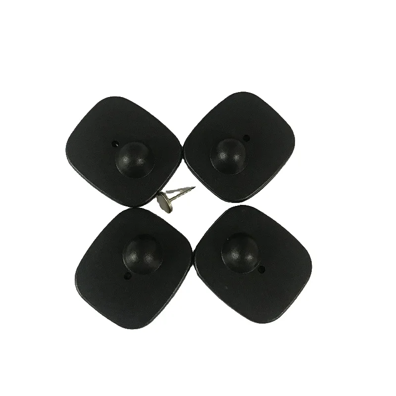 100PCS RF 8.2MHz Mini Square EAS Hard Security Tags w Pins Anti-Theft Clothing Protection for Retail Garment Shops Supermarkets