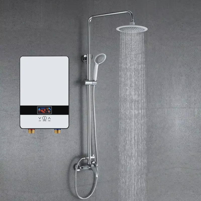 NEW Instant Electric Water Heater 6500W 220V Thermostat Flow Heater Bathroom Heating Instant kitchen Hot Shower Water