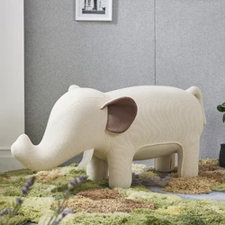 Exclusive Patent Design Cute solid wooden frame structure ride on animal elephant stool toy for children