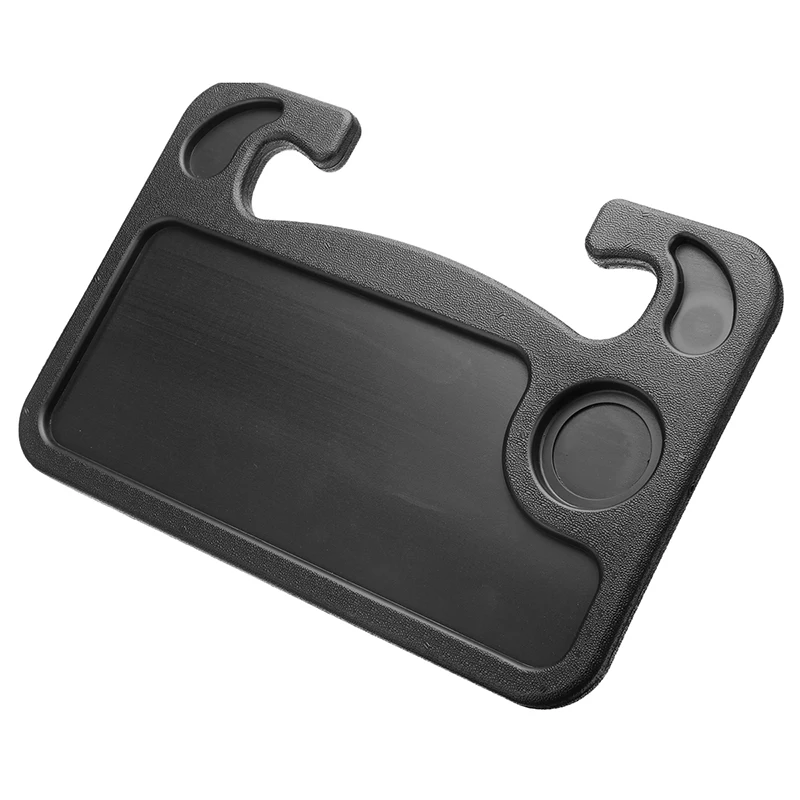 

Mayitr Black Portable 2-sided Coffee Drink Holder Car Steering Wheel Desk Durable Automobile Steering Wheels Tray Table