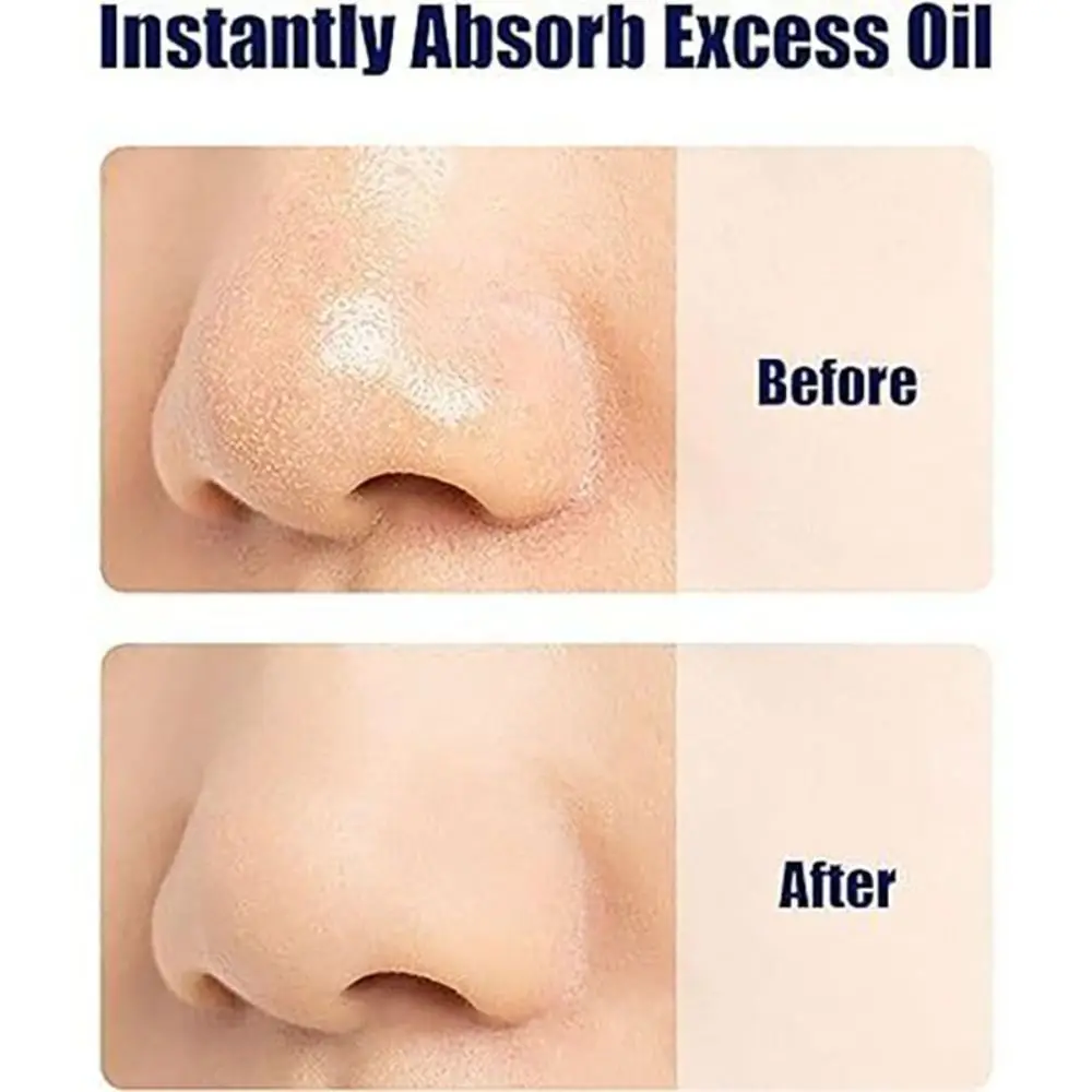 100PCS Fragrance Facial Oil Absorbing Paper Natural Green Tea Bamboo Charcoal Anti-Grease Paper Portable Facial Cleaning