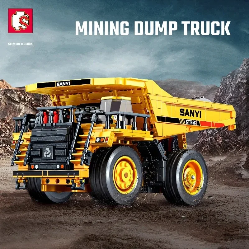 

SEMBO City Engineering Mining Dump Truck Model Building Blocks Technical Construction Vehicle Car Bricks Toys For Kid Gifts MOC