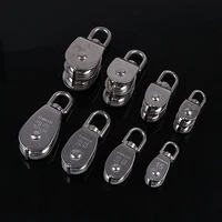 1PC 304 Stainless Steel M15 M20 M25 M32 Single Wheel Swivel Lifting Rope Pulley Set Lifting Wheel Tools Double Pulley Block 1
