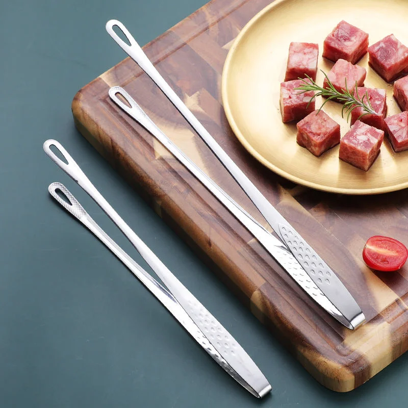 Stainless Steel Barbecue Clip Outdoor Camping Picnic Food Clip Cutlery Extended Steak Buffet Kitchen Clip Camp Cooking Supplies 4