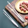 Stainless Steel Barbecue Clip Outdoor Camping Picnic Food Clip Cutlery Extended Steak Buffet Kitchen Clip Camp Cooking Supplies 4