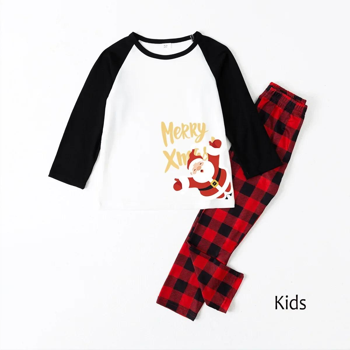 Merry Xmas Santa Claus Print Pajamas Set Parent-child Matching Outfits Soft 2 Pieces Suit Homewear Christmas Family Look Pyjamas