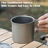 Camping Ultralight Titanium Cup Portable Water Cup with Lid Foldable Handle Titanium Cup Outdoor Cooking Picnic Cutlery 4