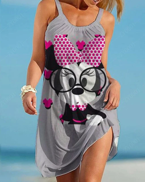 Disney-Robe d'été élégante pour femme, vêtements grande taille, robes de soirée, 7XL, 8XL, 9XL, 2024 3