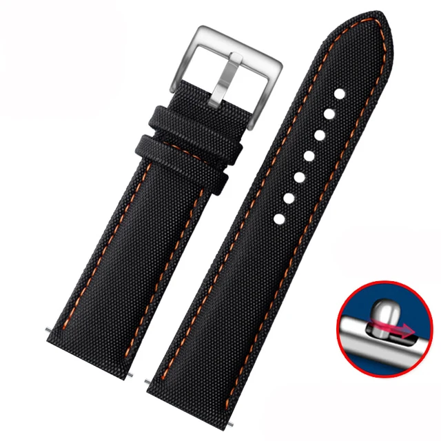 20mm 22mm Fiber Nylon + Leather Bottom Watchband For Mido Helmsman Tissot  Citizen Seiko No. 5 Watch Strap Quick Release Bracelet - Watchbands -  AliExpress