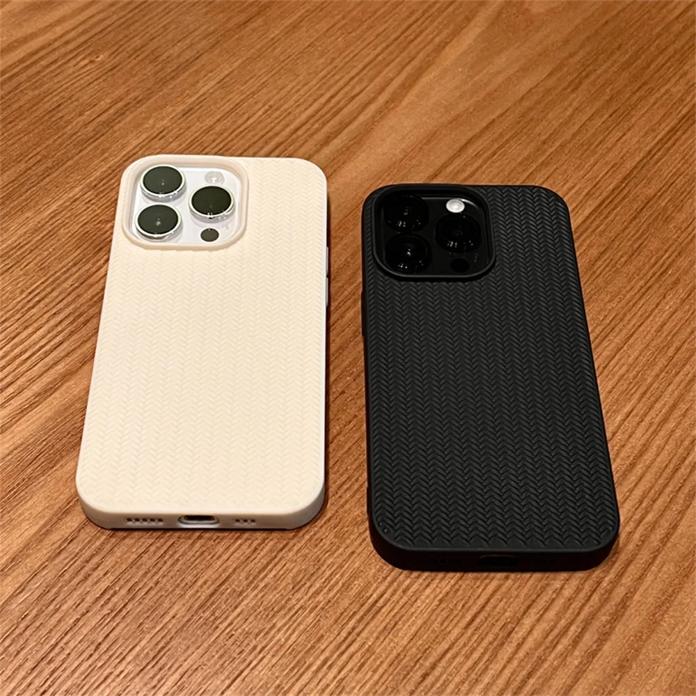 Luxury Knitting Grain Soft Silicone Phone Case