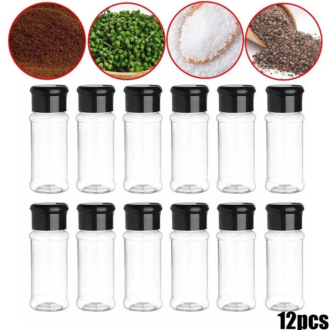 100ML Seasoning Shaker Bottles Plastic Spices Condiment Jar Salt Pepper Box For Kitchen Gadget
