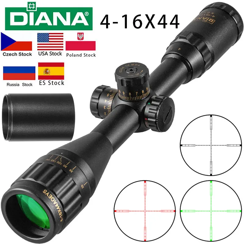 DIANA 4-16x44 hunting accessories sight airsoft Sniper Riflescope Spotting scope for rifle hunting - AliExpress