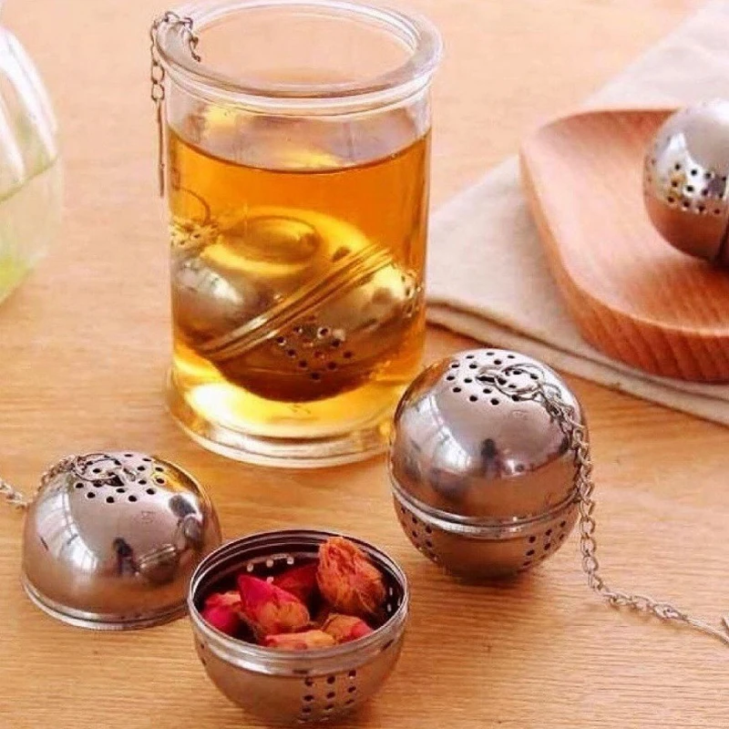

Stainless Steel Tea Infuser Tea Leaves Diffuser Spice Seasoning Ball Strainer Teapot Fine Mesh Coffee Filter Kitchen Accessories