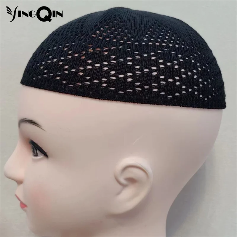 Muslim Caps For Men Skull Hat Prayer Menswear Knitted Kufi Kippa Islamic Saudi Arabia Kippahs Jewish Freeshipping Summer