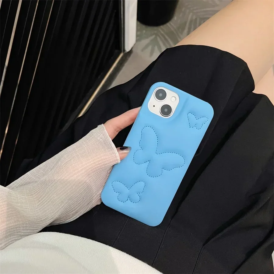 Butterfly The Puffer Case For iPhone 15 13 12 11 Pro Max Mini