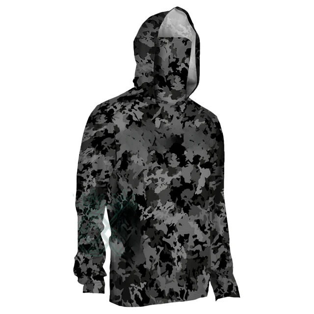 Fishing Clothing Camouflage Men's Long Sleeve Mask Hooded Fishing Shirts  Upf 50+ Uv Protection Performance Fishing Apparel - AliExpress