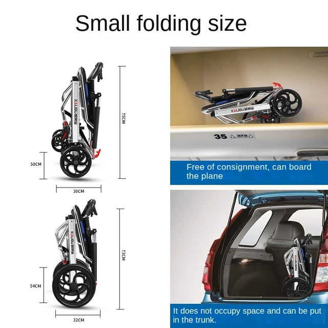 Yy Scooter Kis Kimányos Kötelezett És Használható Utralight Trach Idős Kocsi - Image 3