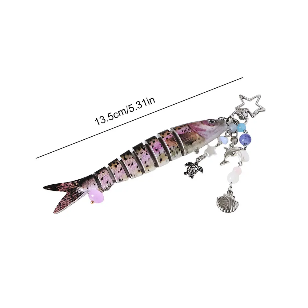 피쉬 스타 키체인 아크릴 낚시 루어 키체인 낚시꾼을 위한 재미있는 열쇠고리 선물