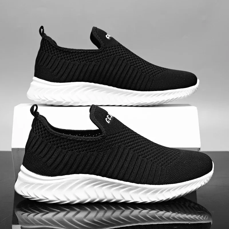 Low Top Casual Shoes Breathable Men Sneakers for Walking Mesh Slip on Non-slip Men Tennis Shoes Outdoor Sneakers Plus Size 39-46