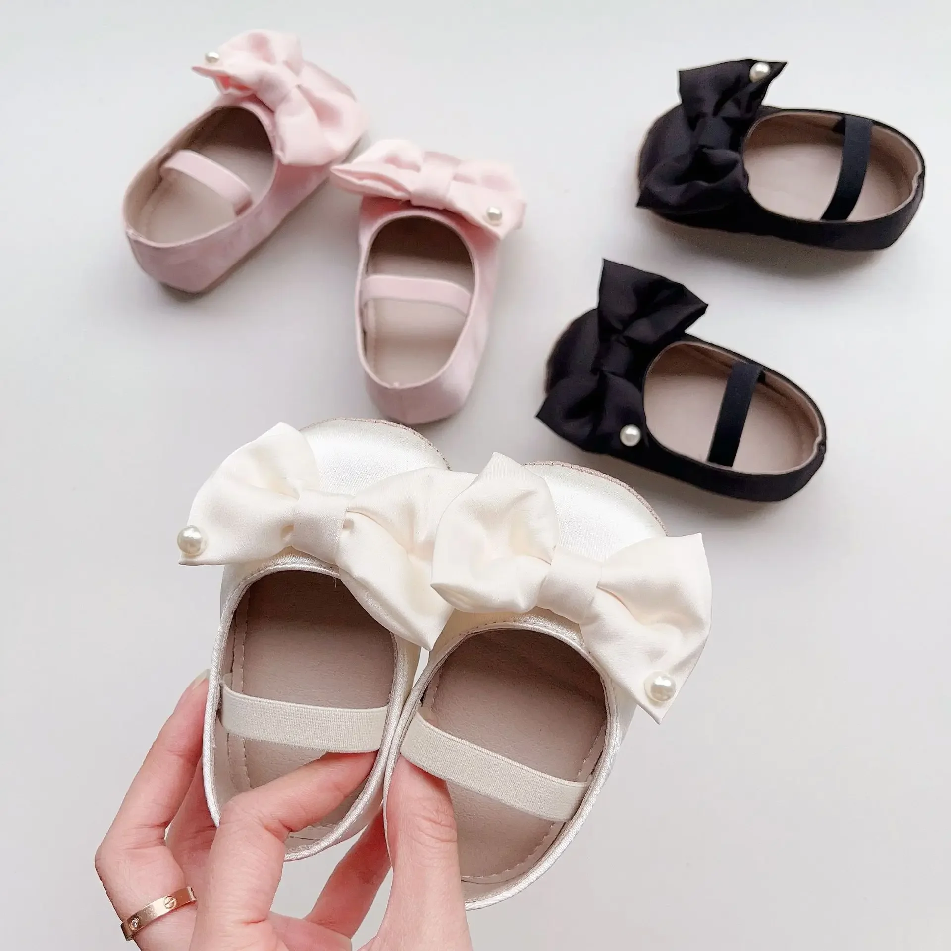 Bardibess Baby Shoes Spring Autumn New Fashion Bow Soft Toe Shoes Baby Girl's Anti-slip Anti-drop Heel Princess