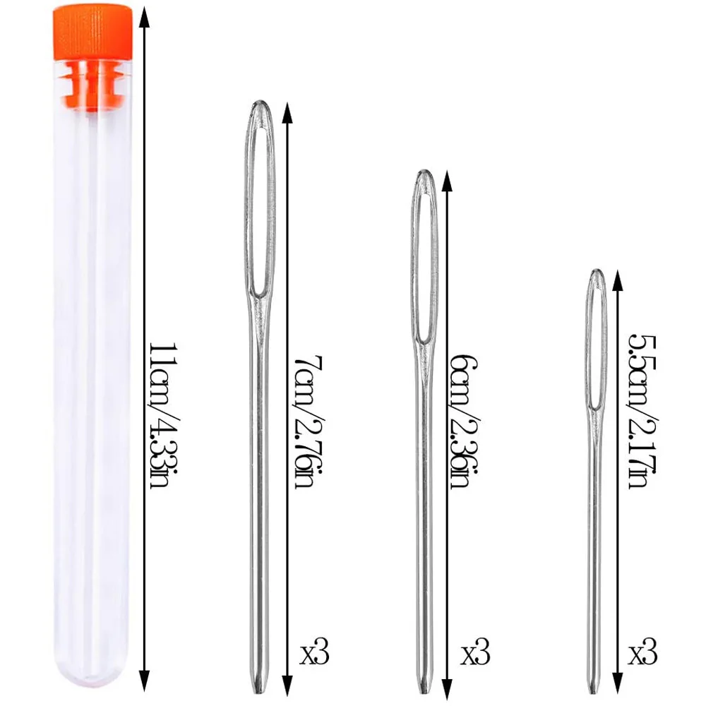 Handmade Stainless Steel Stitch Darning Stitchery Leather Embroidery Tool Knitting Needle Sewing Accessories Sewing