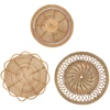 Handmade Rattan Wall Hanging Decor Round Placemat Coaster Natural Wicker Bohemia Style Decoration Rattan Woven Wall Hanging 1