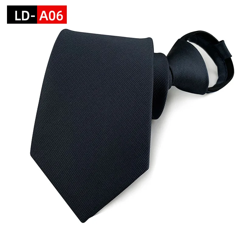 Reißverschluss-Krawatte für Herren, vorgebundene Krawatte, gestreift, 8 cm, heiß begehrter Stil, Reißverschluss-Krawatte für Herren und Damen, Hochzeit, Business, Party, Geschenk – Detail 10
