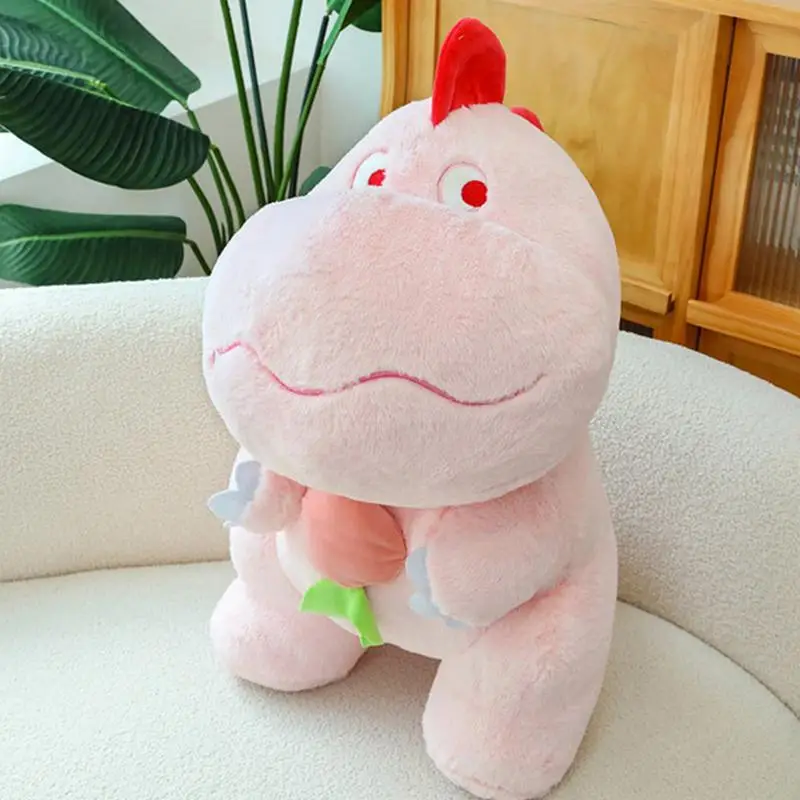 Dinosaur Stuffed Animal Stuffed Dinosaur Throw Pillow 9.84in Cute Plush Animal Dino Plushie With Fruit Design
