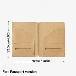 Travel Journal Kraft Paper Folder | Portable Refillable Organizer (Passport version)