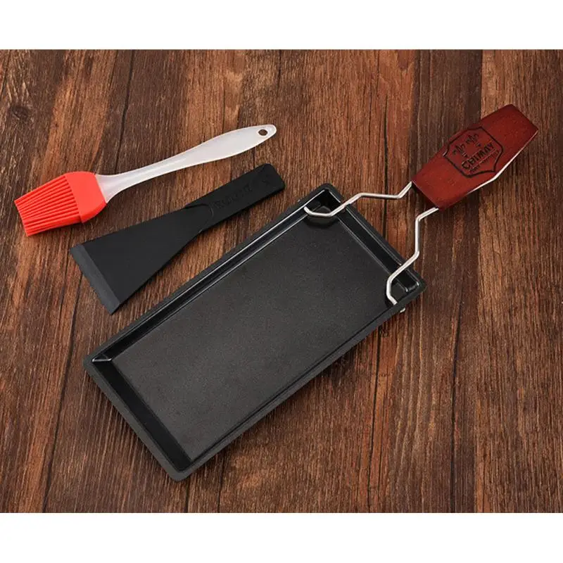 Description Picture 2 of itemBakeware Set Frying Comal Steak Pan Grilling Cheese Square Plastic Mini Griddle