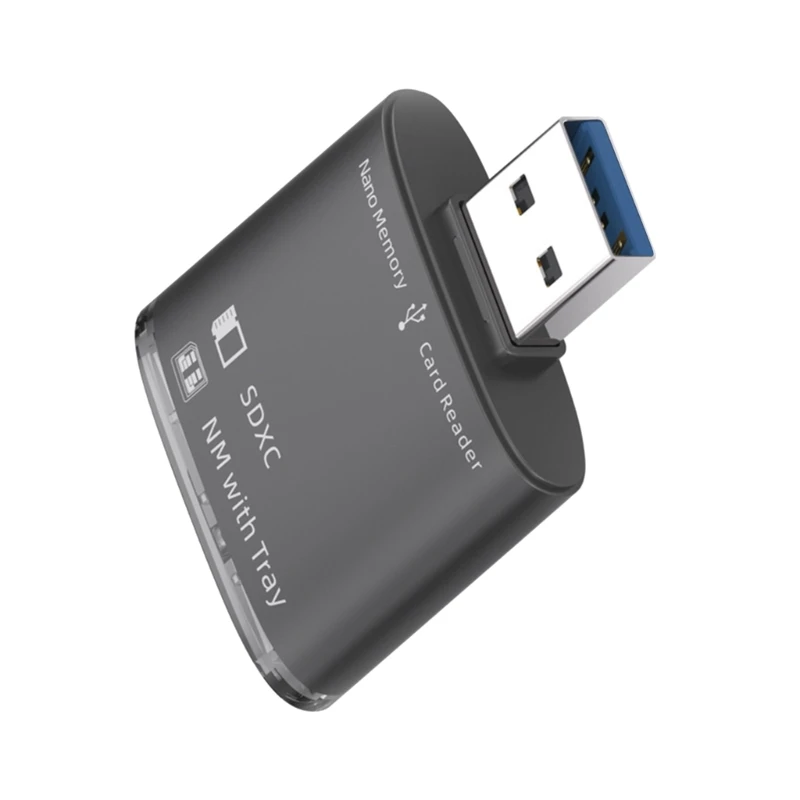 

High Speed 2 in 1 USB2.0/USB3.0 to NM Card Reader Memory Card Reader High Speed Data Transfer for Desktops and Laptops