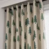 Bedroom Curtain Printed Curtains Home Grommet for Windows Darkening Short Elk Printing Blackout Rural 6