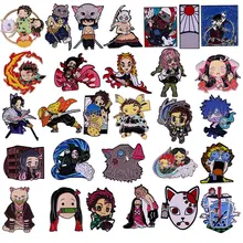 Japanese Comic Demon Slayer Enamel Pins Collect Funny Anime Figure Metal Cartoon Brooch Backpack Collar Lapel Badges