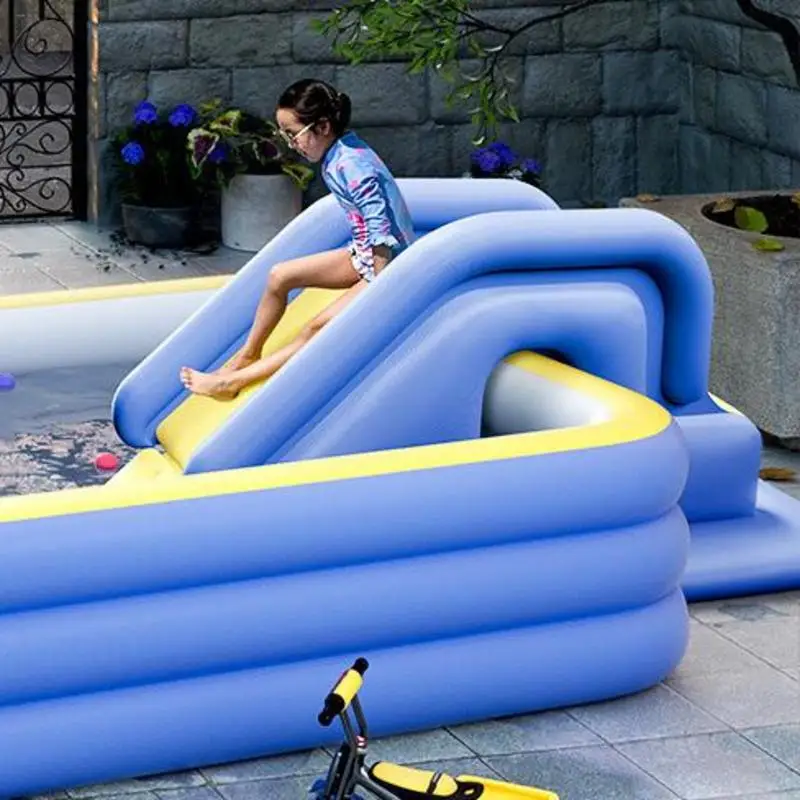 Toboggan Gonflable Pour Piscine - 200x80x85 Cm, PVC Renforcé - Pour Piscine Hors Sol Ou Enterrée