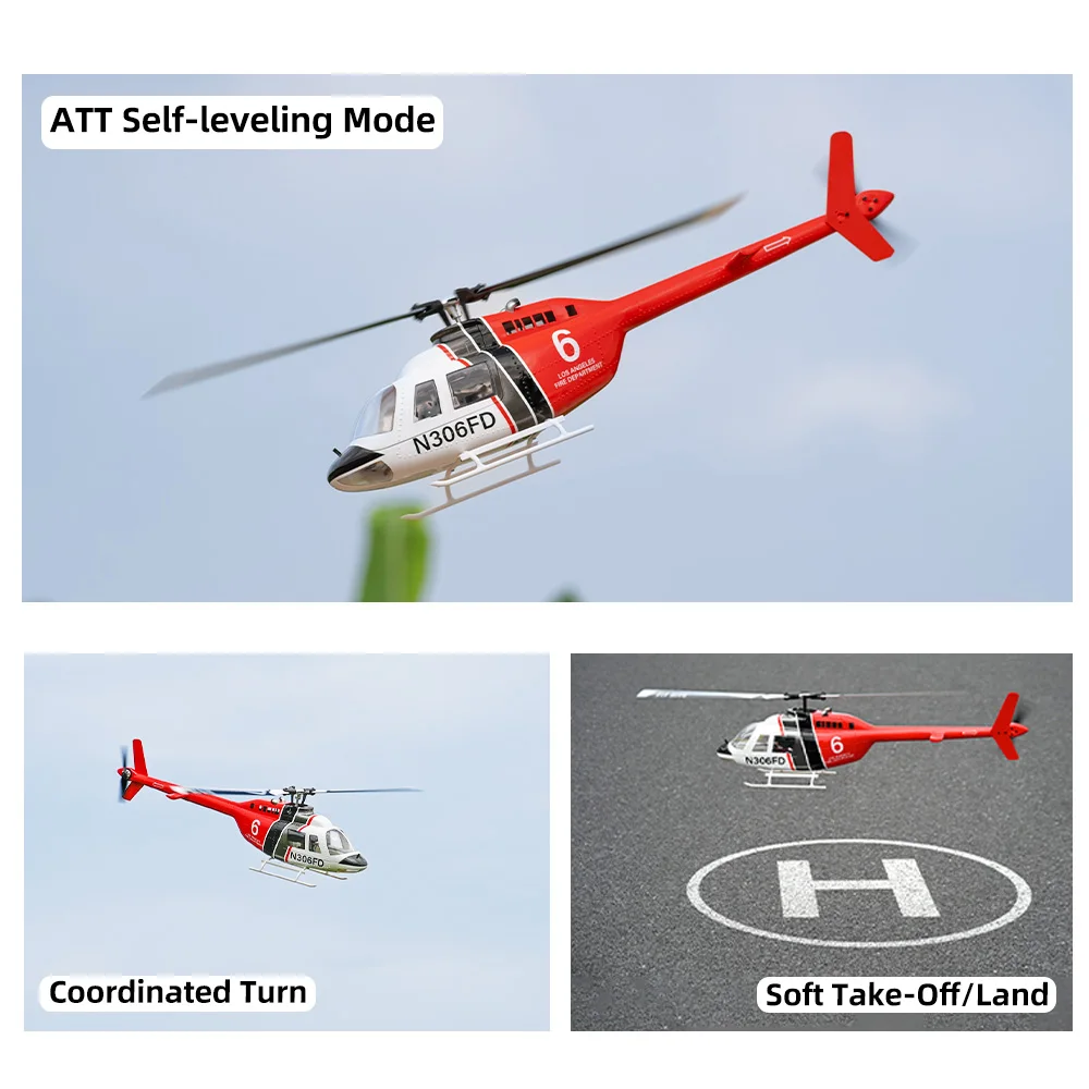 FLYWING Bell206 ACE RCヘリコプター 6CH GPS ATTモード 450サイズ