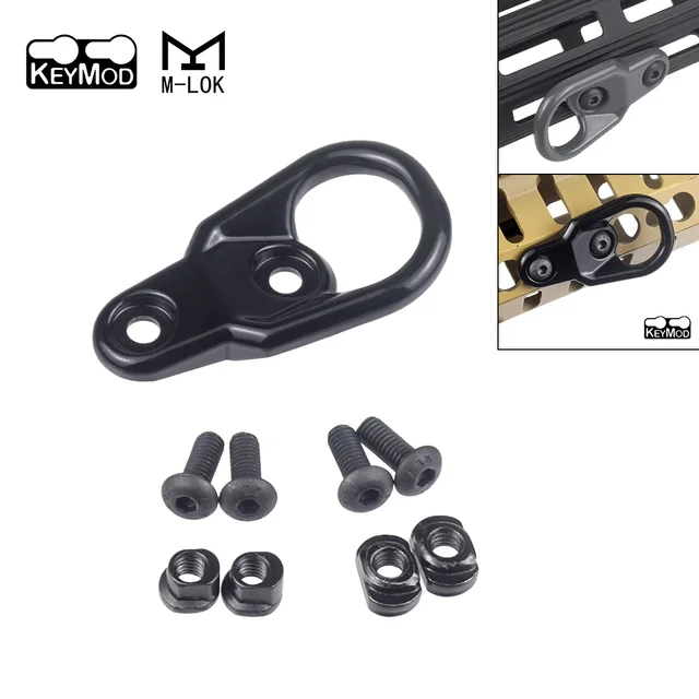 M-LOK / Keymod To Bipod & Sling Swivel Stud Adapter - Tactical Rifle Mount