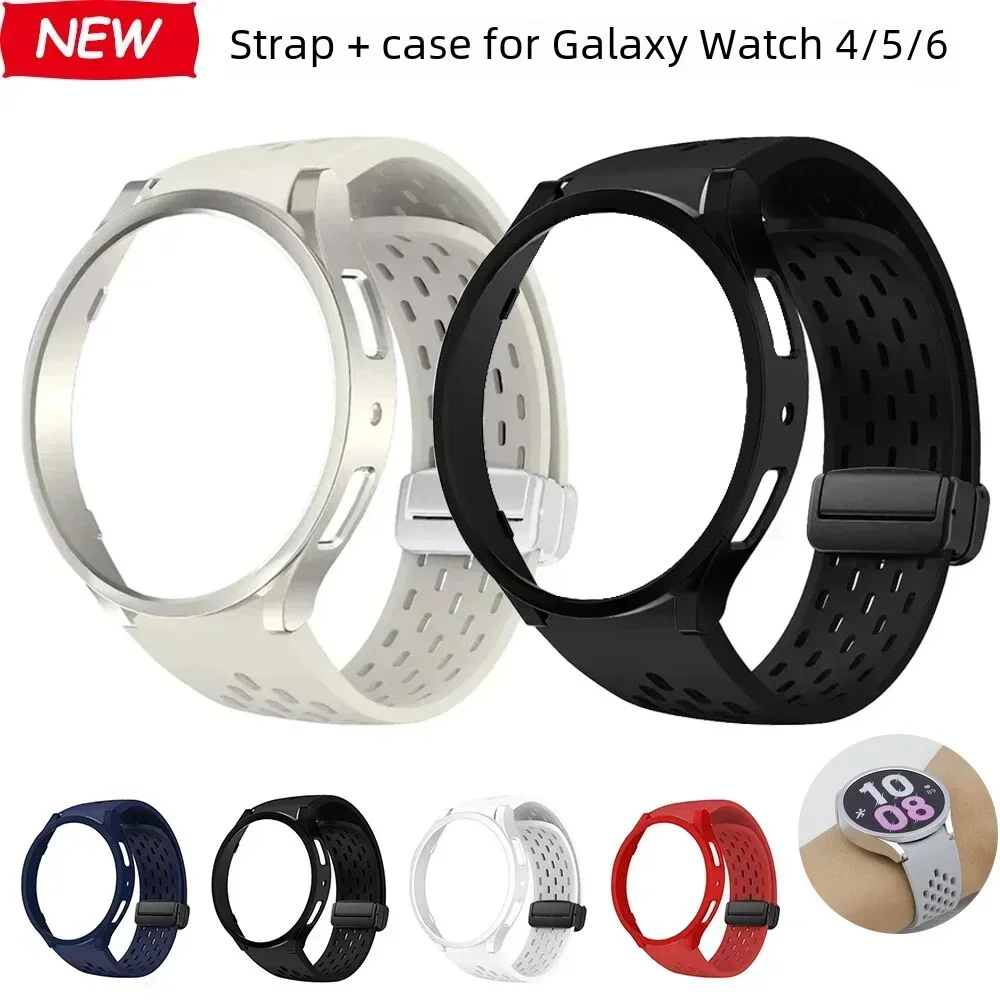 Enhanced PC Case & Silicone Strap with Magnetic Bracelet