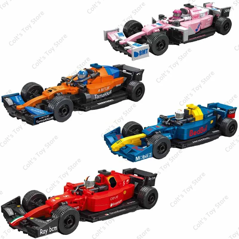 2024 конструктор «Формула 1» гоночный город скоростной Чемпион F1, наборы транспортных средств, ФИА, классический спортивный автомобиль, модели, кирпичи, детские игрушки, подарки