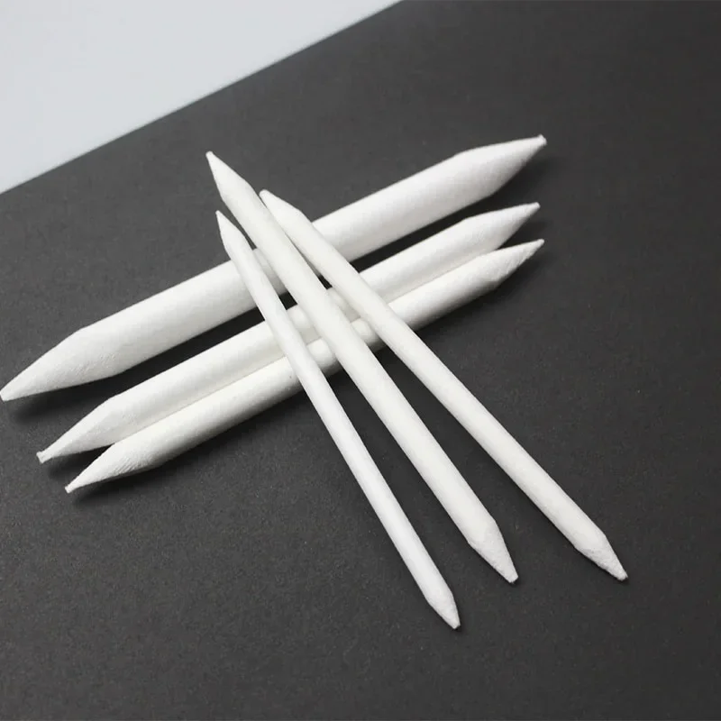 6/8/12 Pcs Double Head Durable Art Drawing Tool Pastel New Blending Smudge Tortillon Material Sketching Paper Pencil 6