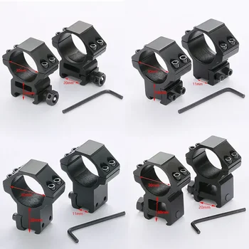 2PCS Hunting Rifle Scope Mount Ring for Dia 25.4mm 30mm 35m Tactical Scope Flashlight 11mm 20mm Picatinny Rail Mount Accessories 1