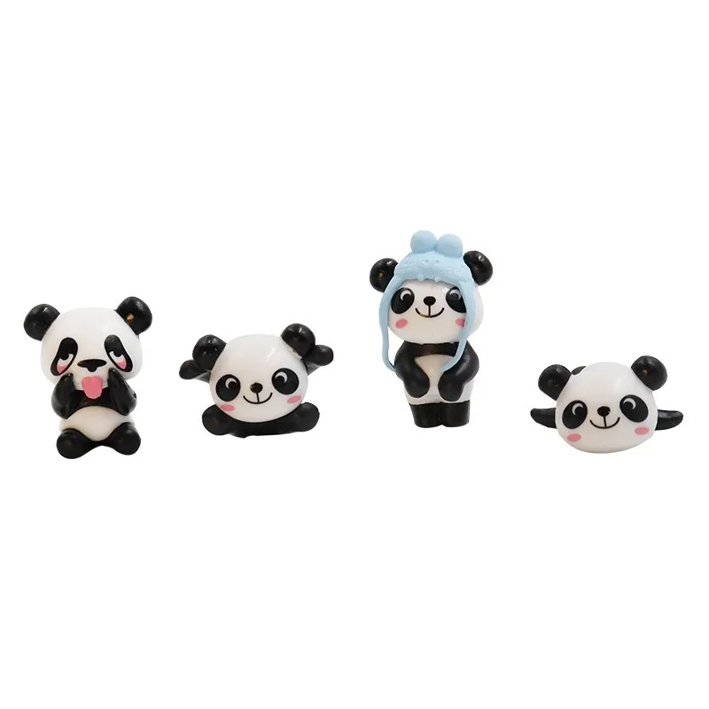 8x Tableau de Bord Voiture Décoration Mignon Panda Toy DIY Dessin