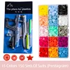 Colorful Plastic Resin T5 Snap Buttons Set Fastener Snap Plier for DIY Handmade Baby Clothes Bibs Press Stud Machine Sewing Tool 6