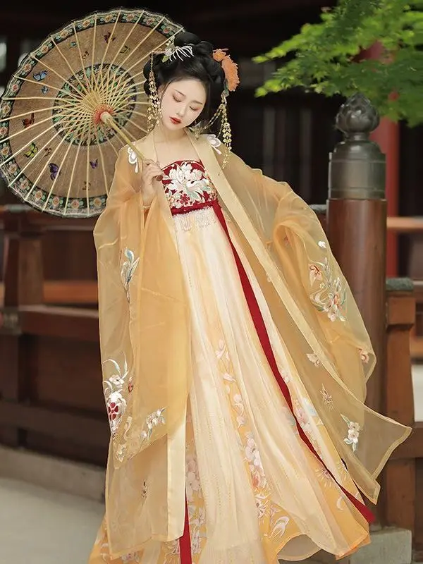 Hanfu Women's Immortal Tang Made Hezi Skirt Heavy Industry